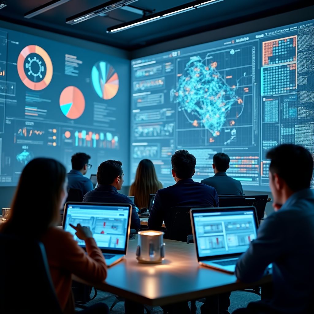 Team al lavoro su un progetto di digitalizzazione